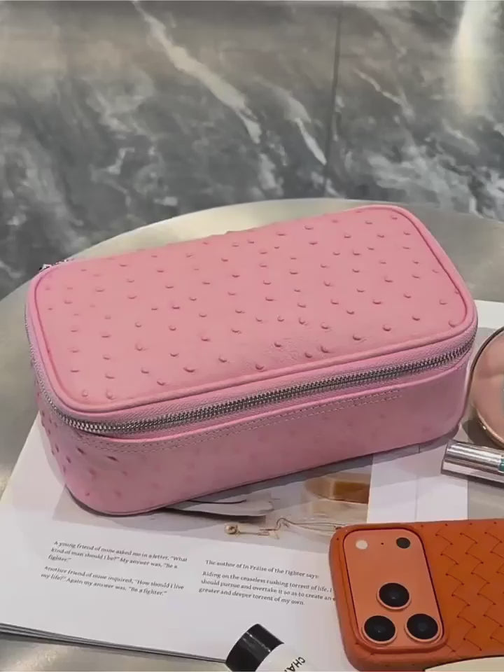 Rectangular makeup bag