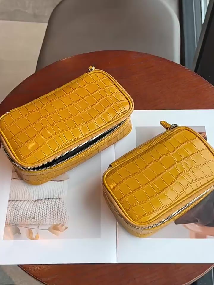 Rectangular makeup bag