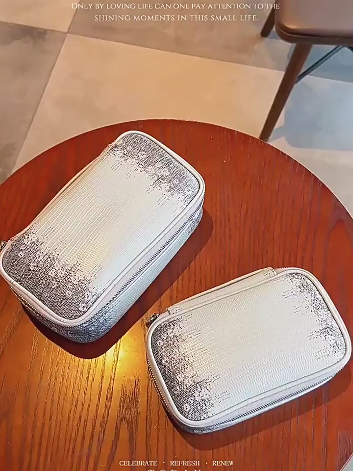 Rectangular makeup bag