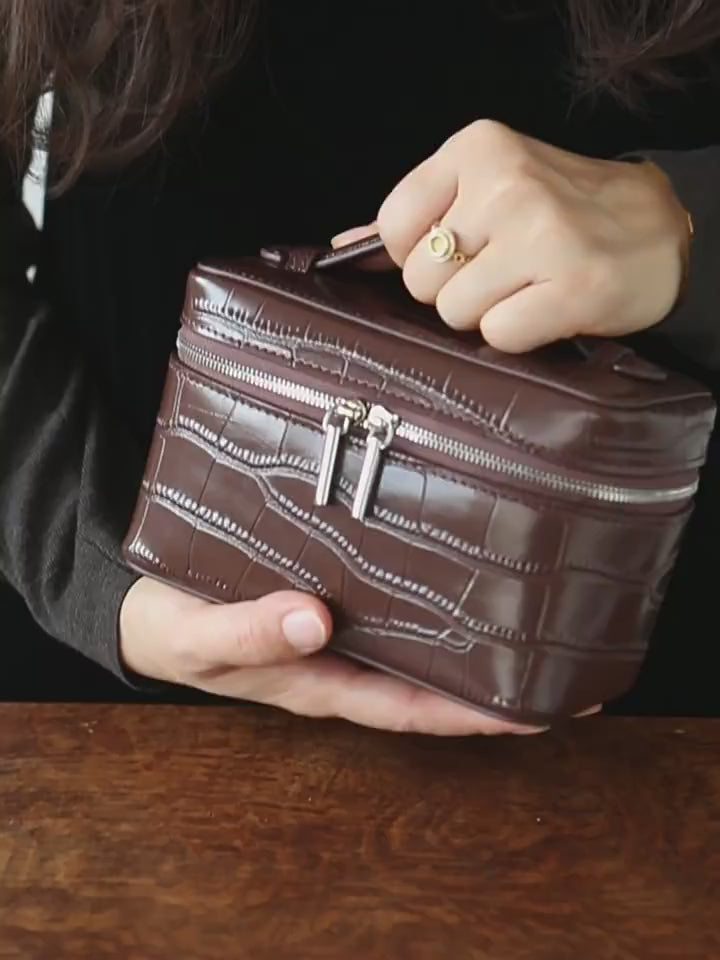 Leather train case