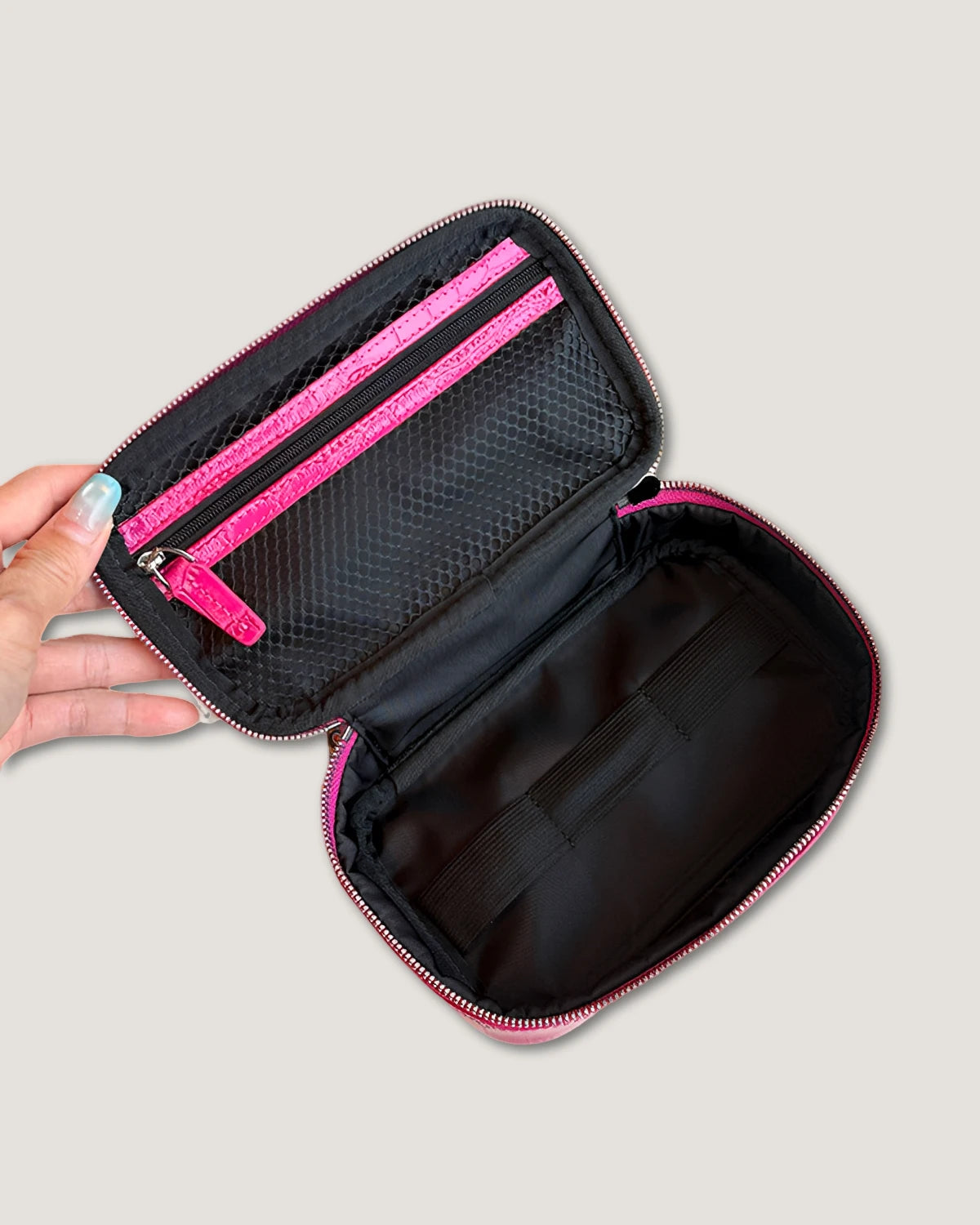 Rectangular makeup bag