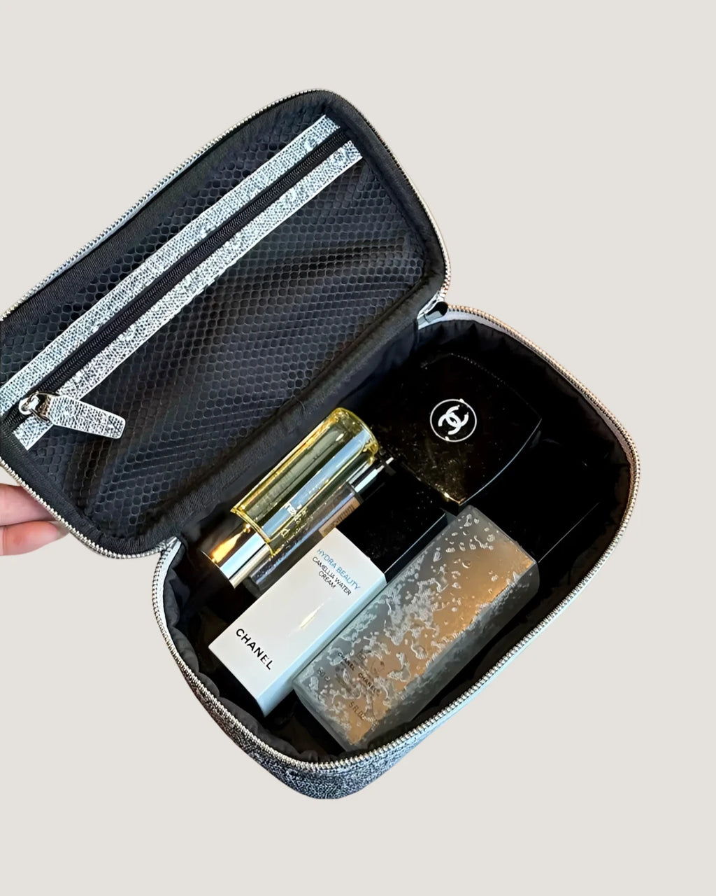 Rectangular makeup bag