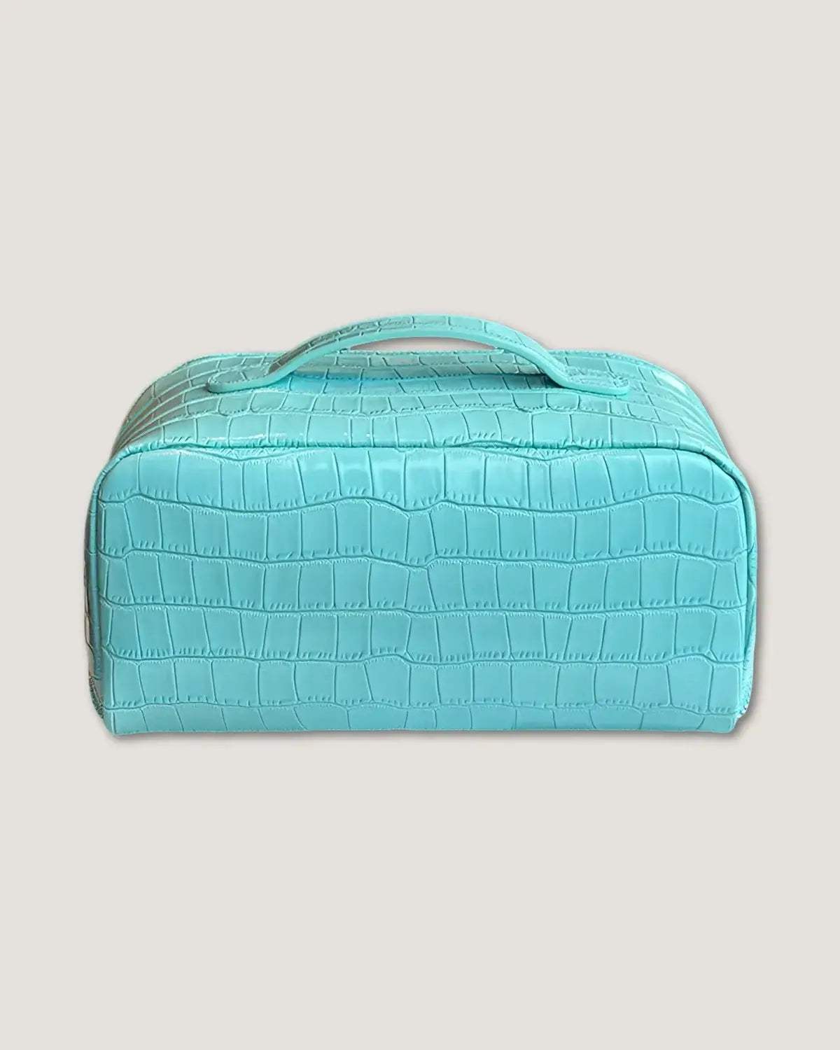Layflat leather vanity bag