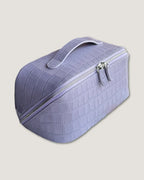 Layflat leather vanity bag