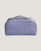 Layflat leather vanity bag