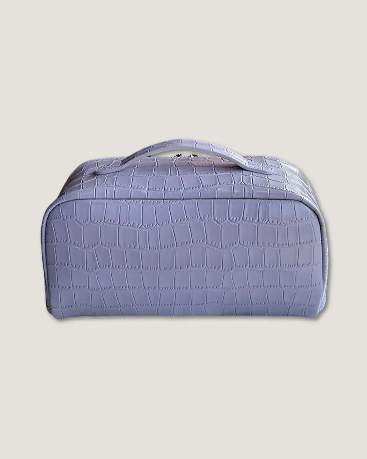 Layflat leather vanity bag