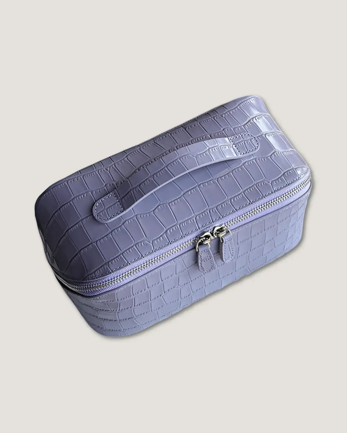 Layflat leather vanity bag