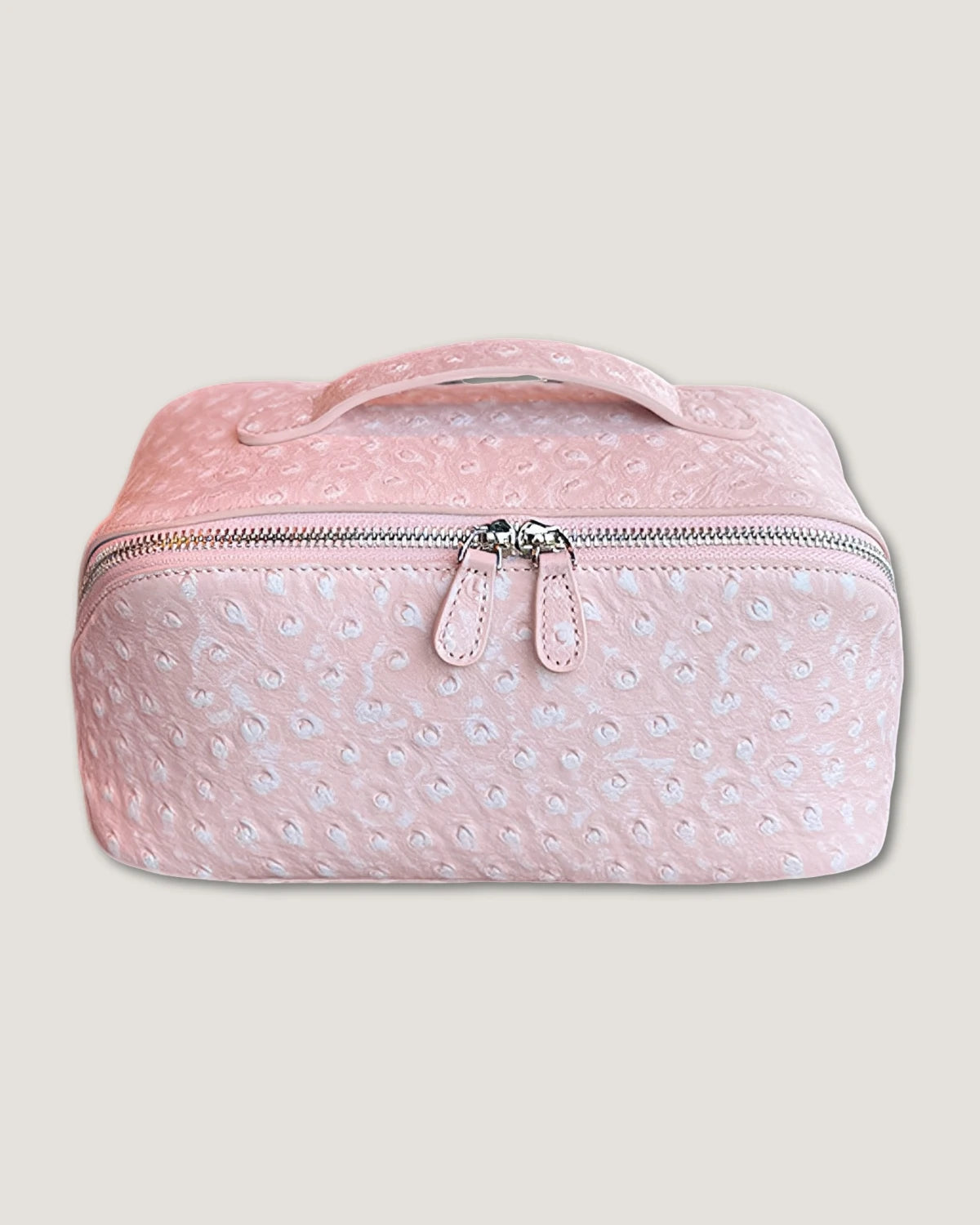 Layflat leather vanity bag