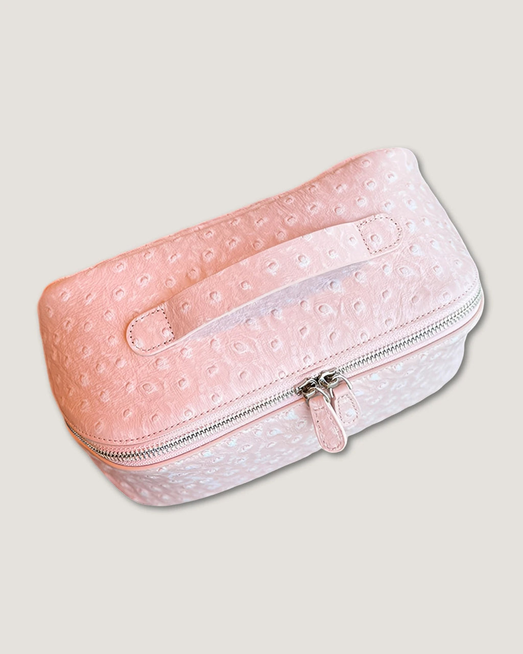 Layflat leather vanity bag