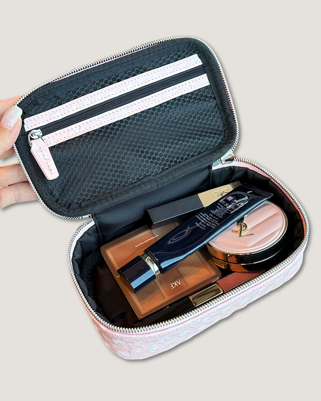 Rectangular makeup bag