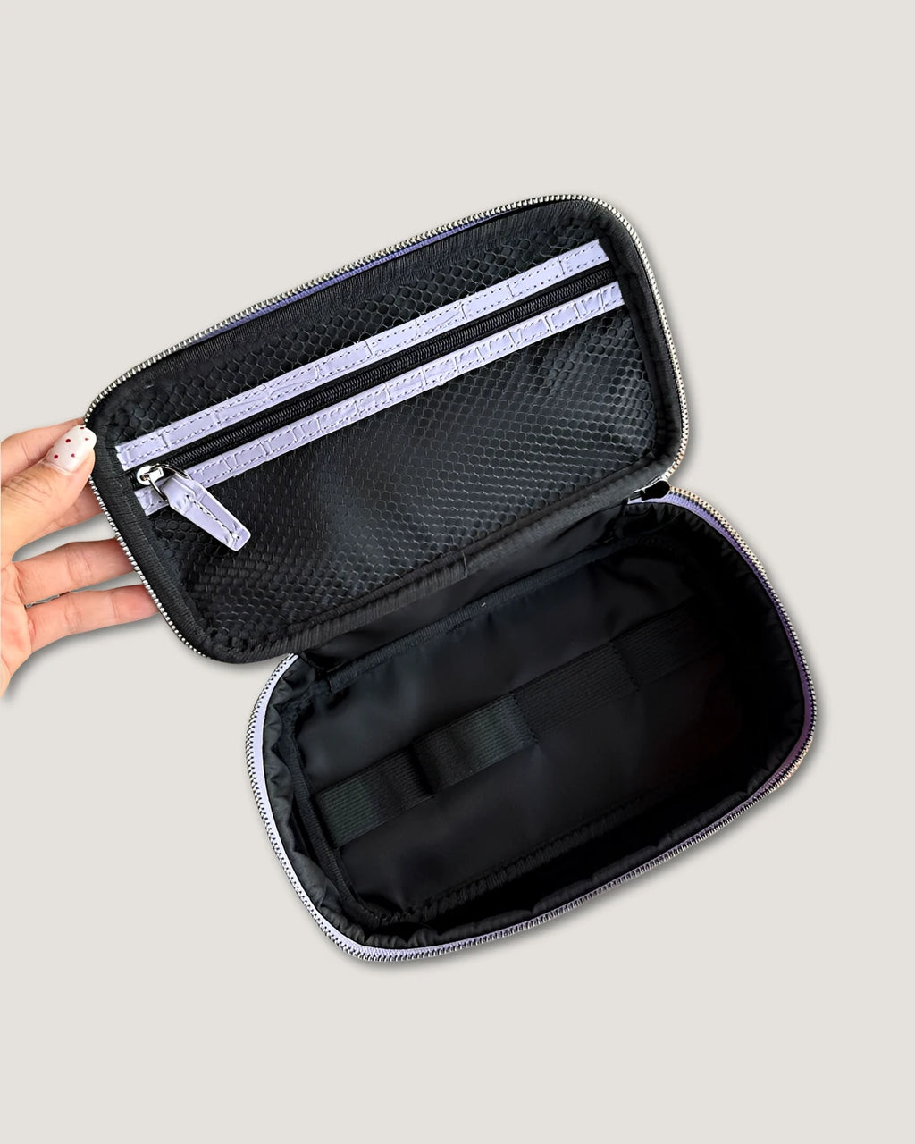 Rectangular makeup bag