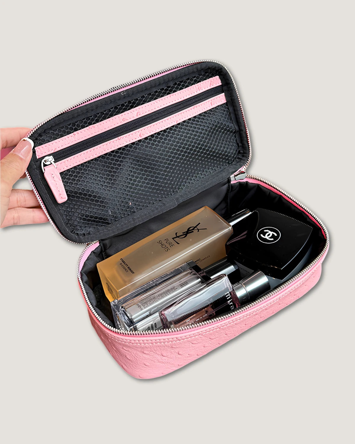 Rectangular makeup bag